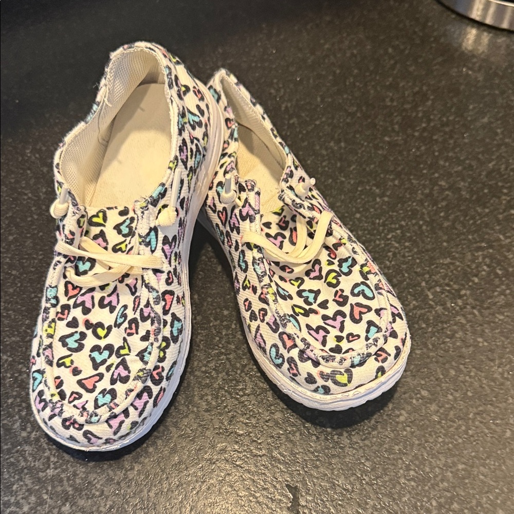 Colorful Heart Pattern Kids Shoes